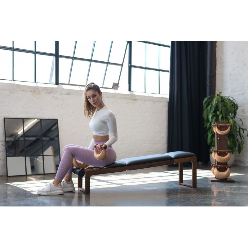 Ławka do ćwiczeń NOHrD TriaTrainer Natural Jesion Skóra - 3538