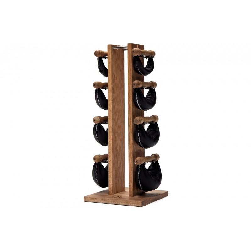 Hantle NOHrD SwingBell 2-8 Kg ze stojakiem Tower Oak Dąb Skóra - 3696