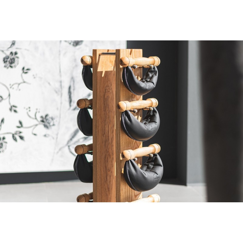 Hantle NOHrD SwingBell 2-8 Kg ze stojakiem Tower Oak Dąb Skóra - 3706