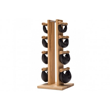 Hantle NOHrD SwingBell 2-8 Kg ze stojakiem Tower Natural Jesion Skóra - 3707