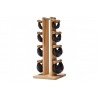 Hantle NOHrD SwingBell 2-8 Kg ze stojakiem Tower Natural Jesion Skóra - 3707