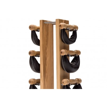 Hantle NOHrD SwingBell 2-8 Kg ze stojakiem Tower Natural Jesion Skóra - 3708