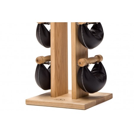 Hantle NOHrD SwingBell 2-8 Kg ze stojakiem Tower Natural Jesion Skóra - 3710