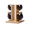 Hantle NOHrD SwingBell 2-8 Kg ze stojakiem Tower Natural Jesion Skóra - 3710