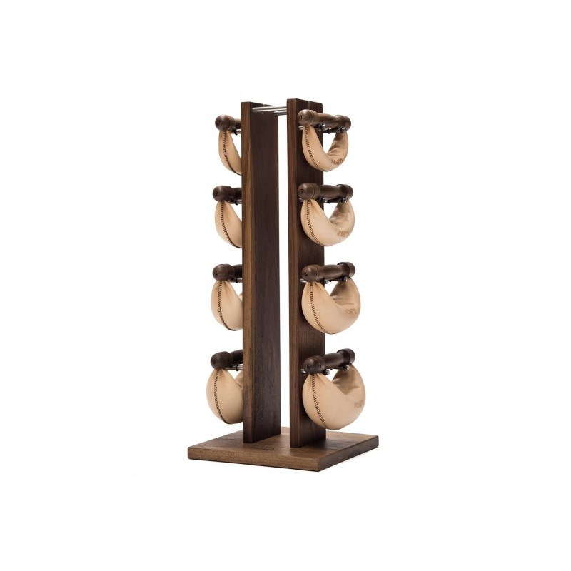 Hantle NOHrD SwingBell 2-8 Kg ze stojakiem Tower Classic Orzech Skóra - 3729