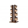 Hantle NOHrD SwingBell 2-8 Kg ze stojakiem Tower Classic Orzech Skóra - 3729