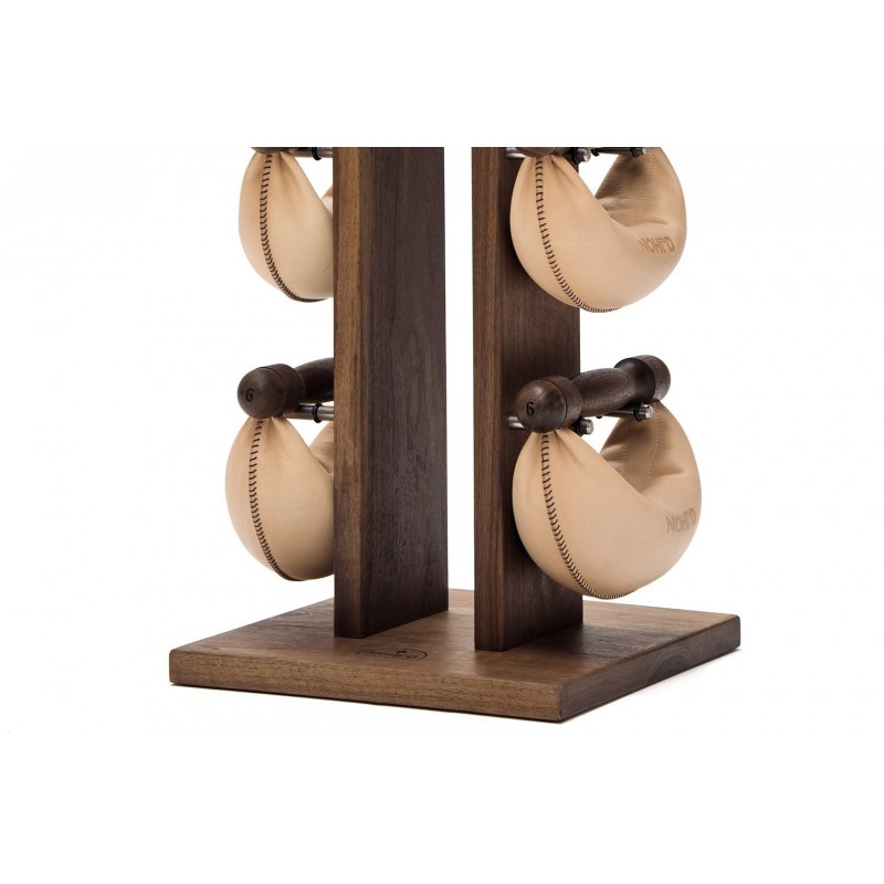 Hantle NOHrD SwingBell 2-8 Kg ze stojakiem Tower Classic Orzech Skóra - 3732