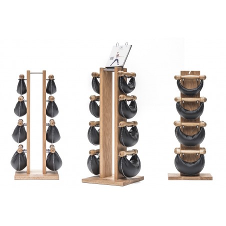 Hantle NOHrD SwingBell 2-8 Kg ze stojakiem Tower Classic Orzech Skóra - 3736