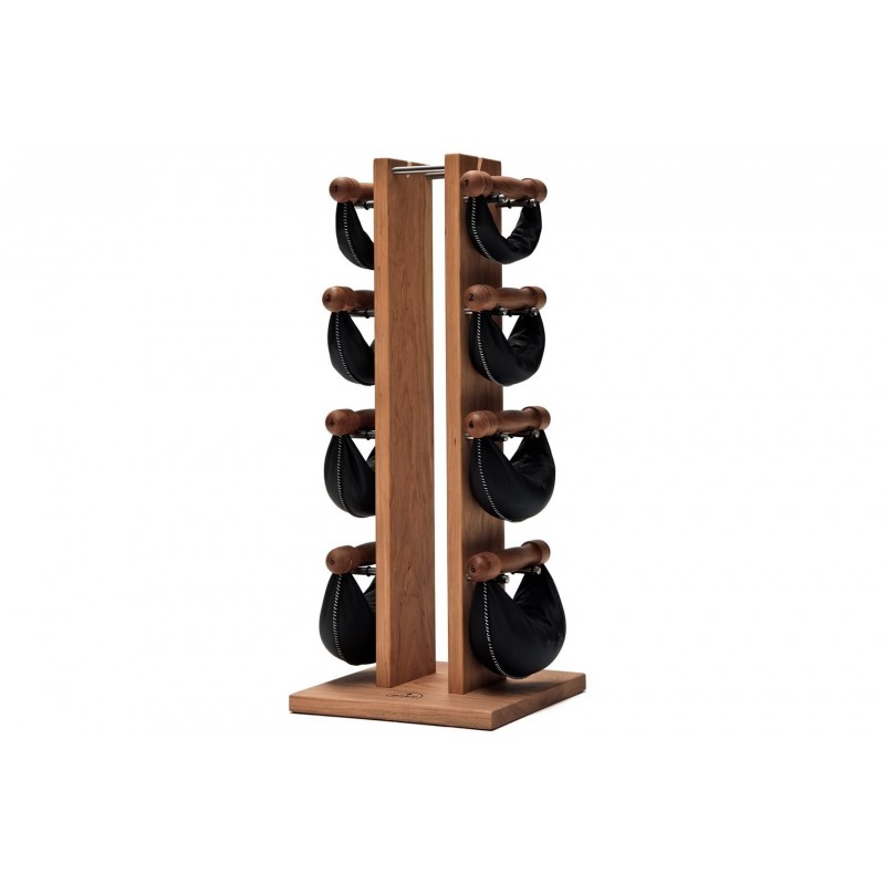 Hantle NOHrD SwingBell 2-8 Kg ze stojakiem Tower Oxbridge Wiśnia Skóra - 3740