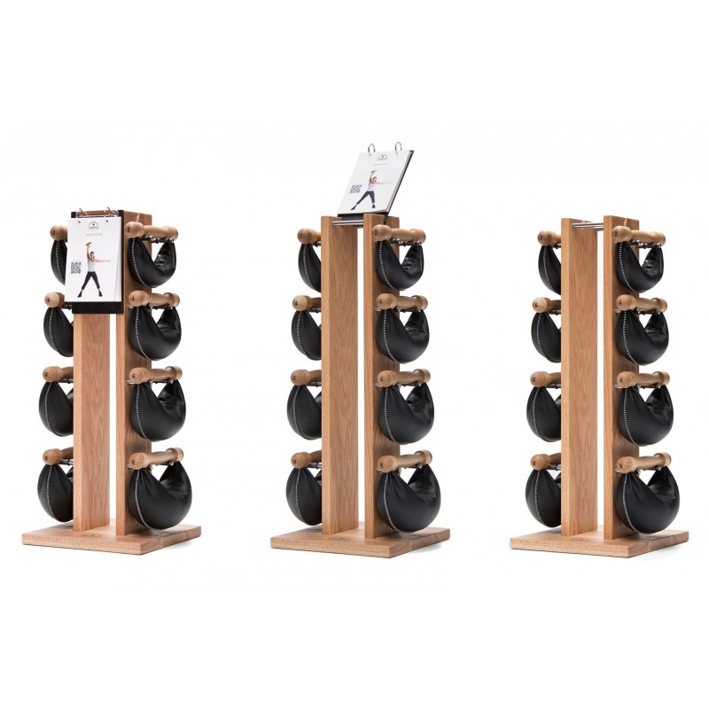Hantle NOHrD SwingBell 2-8 Kg ze stojakiem Tower Oxbridge Wiśnia Skóra - 3748
