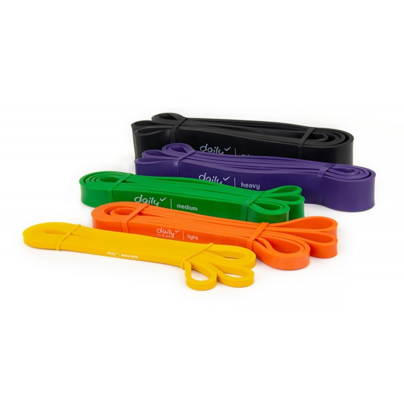 Zestaw gum oporowych daily Extra Light + Light + Medium + Hard + Extra Hard - 4002