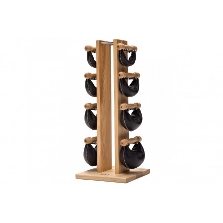 Hantle NOHrD SwingBell 1-6 Kg ze stojakiem Tower Natural Jesion Skóra - 4107