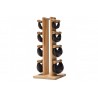 Hantle NOHrD SwingBell 1-6 Kg ze stojakiem Tower Natural Jesion Skóra - 4107