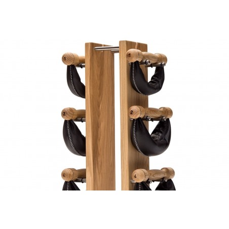 Hantle NOHrD SwingBell 1-6 Kg ze stojakiem Tower Natural Jesion Skóra - 4108