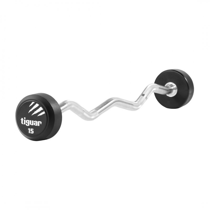 tiguar barbell łamany PU 15 kg - 4682