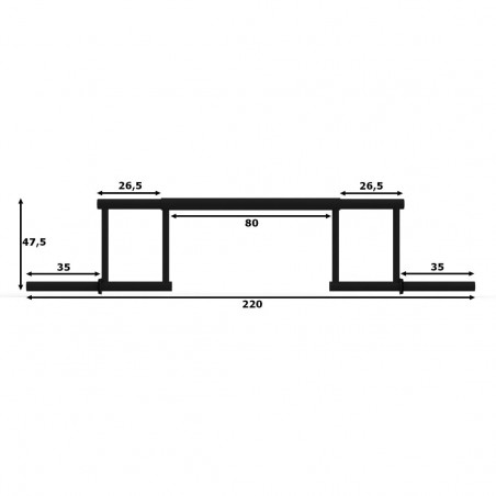 Gryf olimpijski Cambered Squat Bar ROKK - 5162