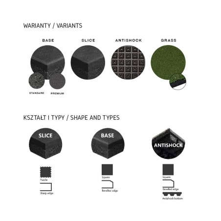 tiguar SLICE puzzel 98x98x1.5 black/mosaic EPDM